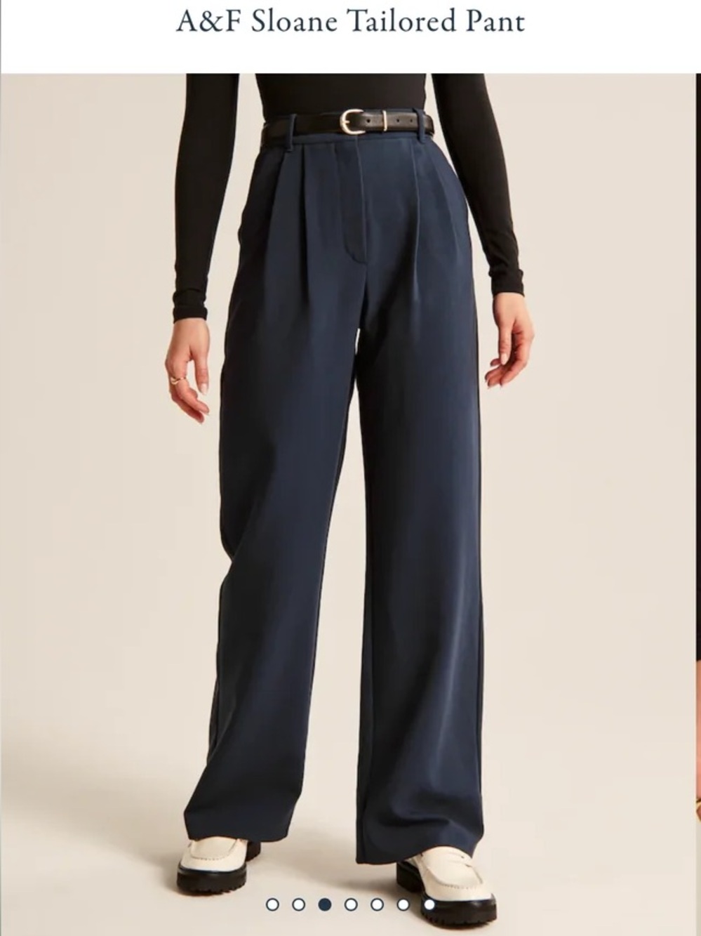 Abercrombie & Fitch Sloane Tailored High Waisted Wide Leg Pant - Tall Length